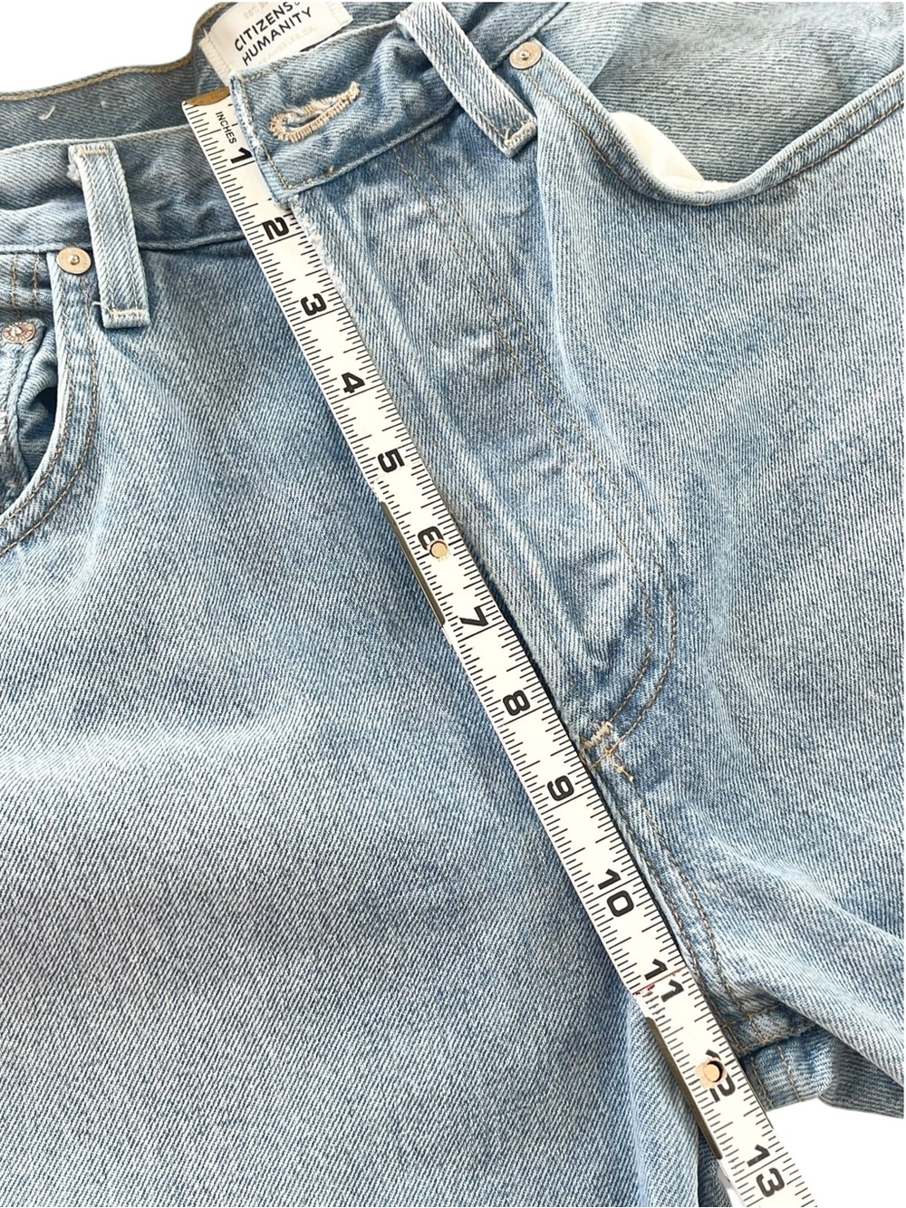 Citizens of Humanity Dahlia Bow Leg Baby Roll Jeans “Ribbon” Wash NWOT Size 28 - Picture 14 of 17